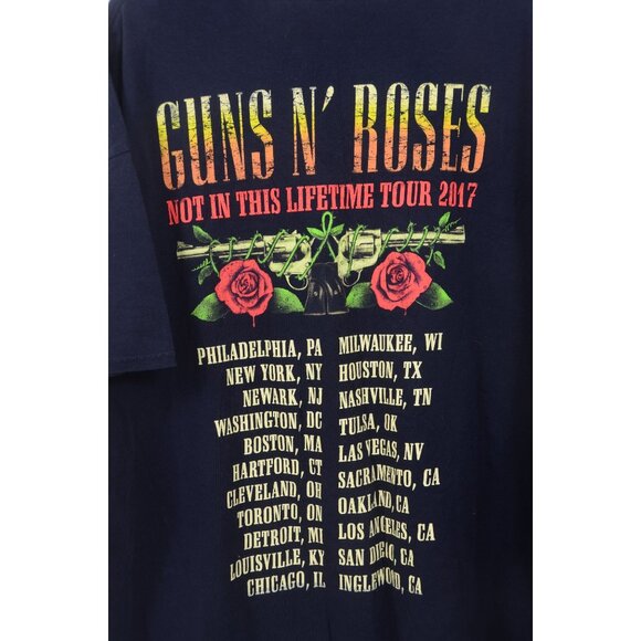 Guns N' Roses 2017 Not In This Lifetime Tour 2-Sided Original Men XXXL Rock Tee - Picture 4 of 6